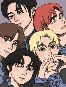 TXT Polaroid Group Selfie TXT Polaroid Group Selfie