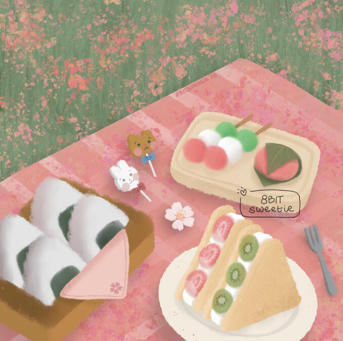 pastel borderless style